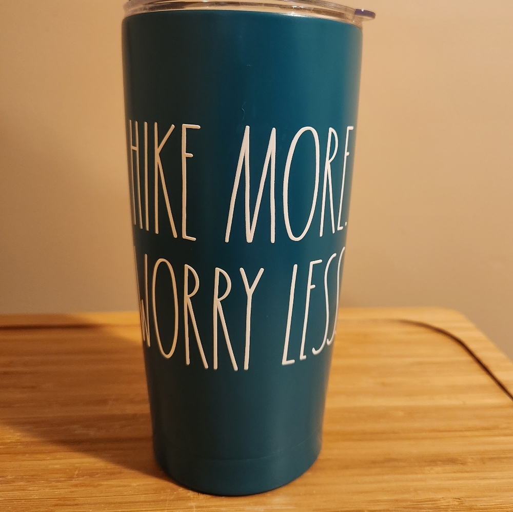 3/$10 🛍 Rae Dunn Hike More Worry Less Travel Mug | 17 oz.